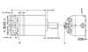 Picture of Danfoss Motor OMM - 3 bolt 16mm key 3/8" BSP 