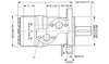 Picture of Danfoss Motor OMP - SAE A 2 Bolt 1" Key Shaft 1/2" BSP Ports