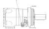 Picture of Danfoss OMT - SAE C 4 Bolt 17T Spline Shaft 3/4" BSP Ports